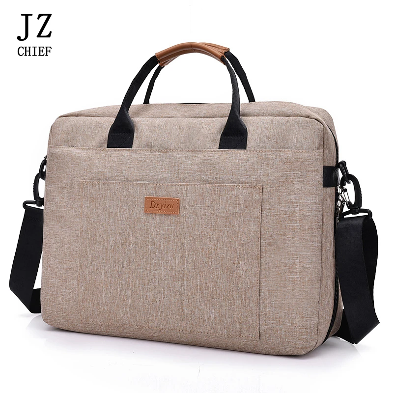 Сумка JZ CHIEF Fit для ноутбука 16 дюймов женщин и мужчин Холщовый портфель компьютера