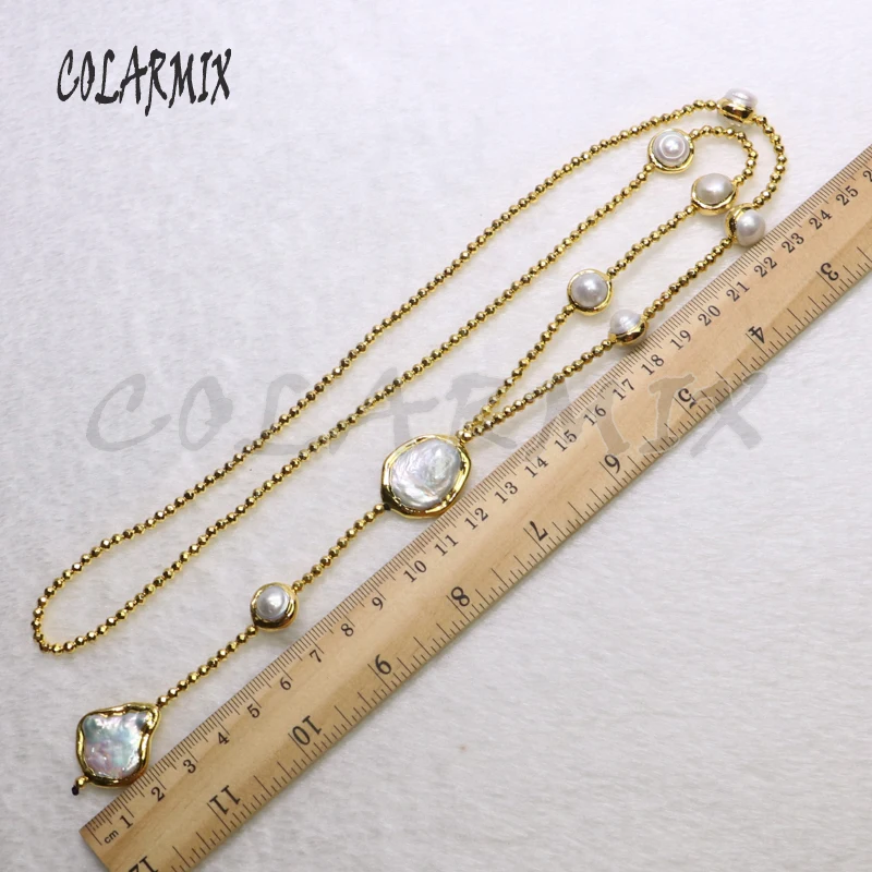 Ожерелье из натурального камня золотого цвета ожерелье модное подарок для