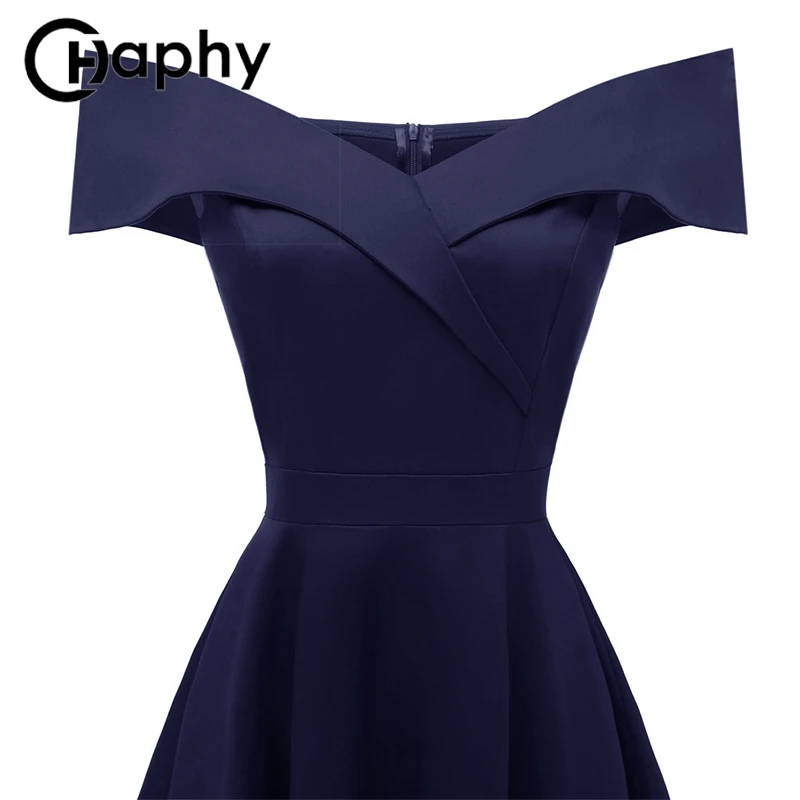 Винтажное элегантное платье с открытыми плечами 2018 женское Одри Хепберн высокой