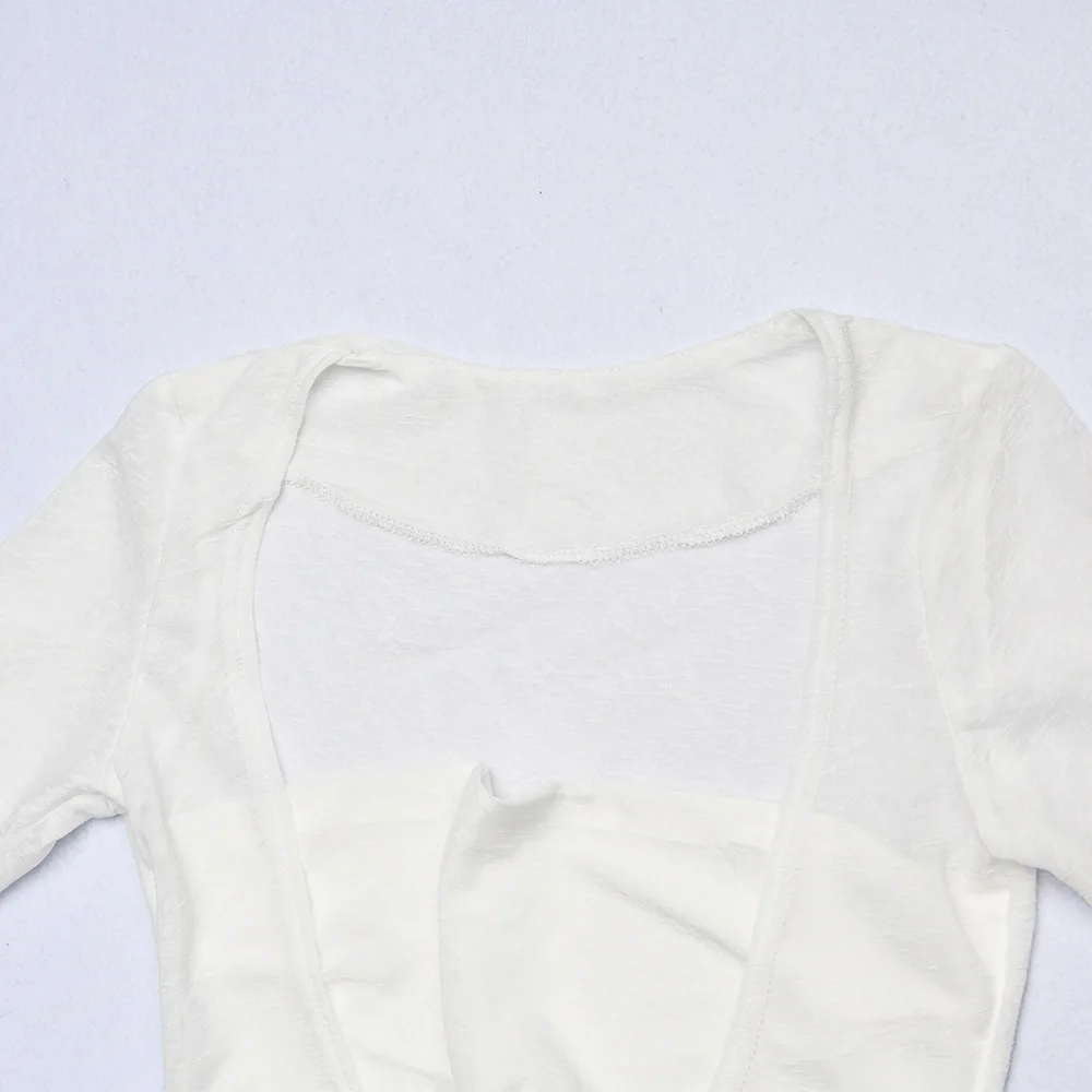 Женское прозрачное длинное платье с разрезом Белое Облегающее пляжное