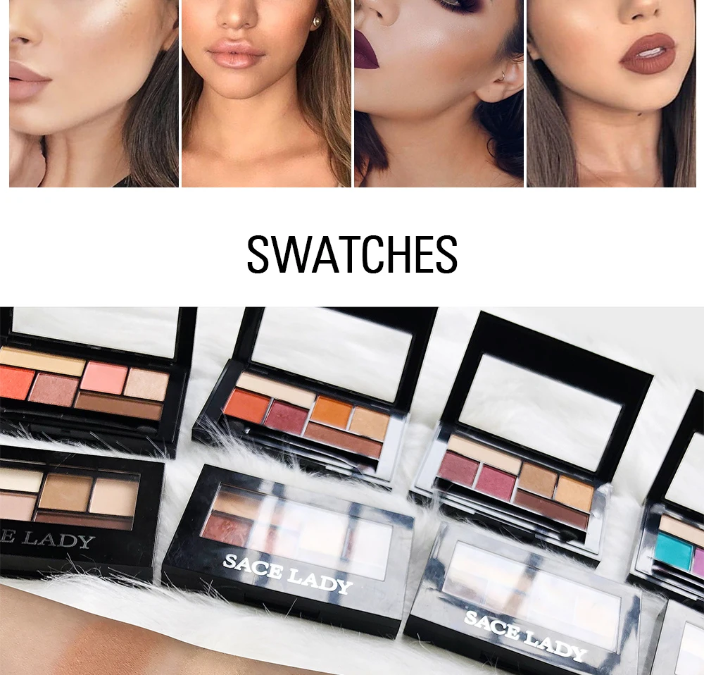 SACE LADY матовые тени для век Палитра Макияж 8 цветов блестящие тени для век с кистью Макияж стойкий водостойкий натуральный косметический