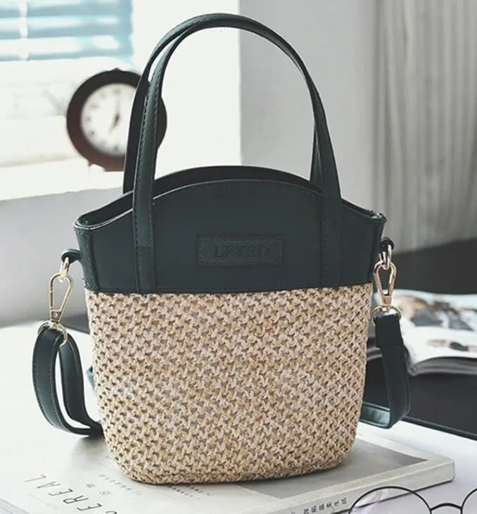 2018 Women Handbag Summer Beach Tote Circle Bag Handmade Rattan woven Round handbag Vintage Retro Straw Knitted Messenger | Багаж и сумки
