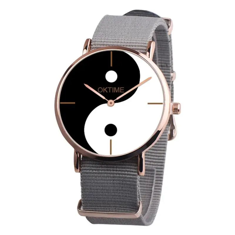 

2018 OKTIME Watch Womens Luxury Brand Unisex Quartz Stainless Steel Dial Leather Band WristWatch Men Women Watch Clock Gift #D