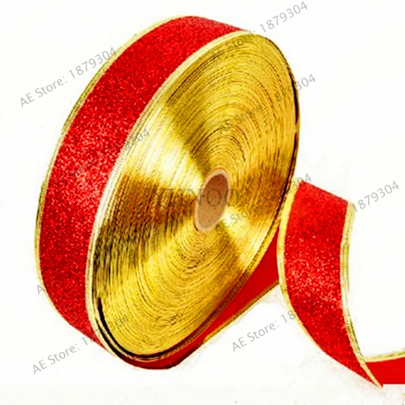 Рождественская елка длиной 2 метра декоративная красная лента красный цвет