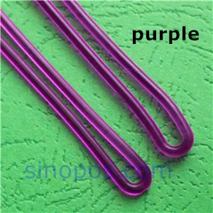 purple 170mm Багажная бирка Червячные петли, гибкий уплотнительный струнный костюм для одежды, короткий чехол, сумка для билетов, виниловый шнур, этикетка, петля, замок, ремни для ID карты - Цвет: purple 170mm