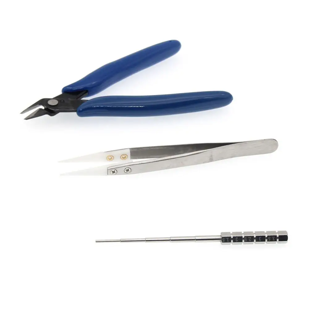 3 в 1 Набор инструментов диагональные плоскогубцы керамический Пинцет обмотки