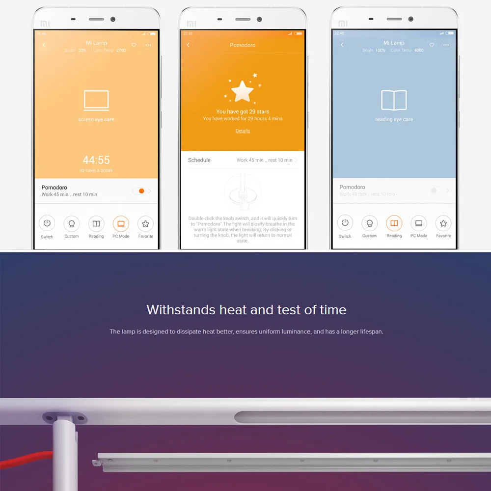Оригинальная Светодиодная настольная лампа Xiaomi Mi Mijia умная Настольная с