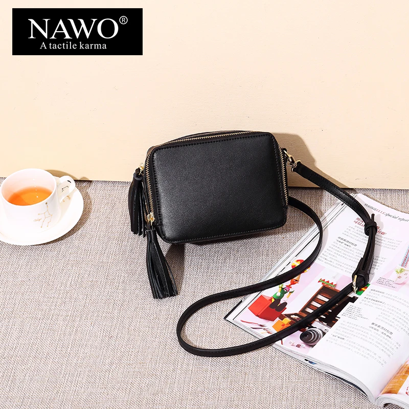 НАЖО модные Разделение кожаные женские Crossbody сумка для Для женщин Мини сообщение