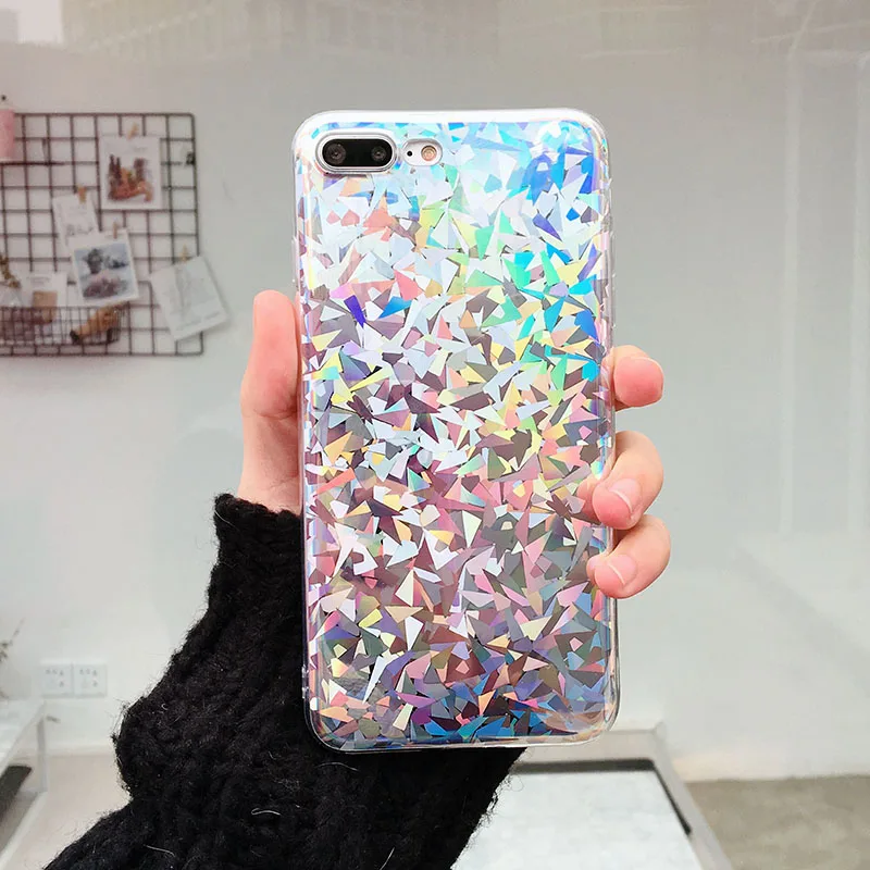 GURIOO роскошные стразы с Блестками Блестящие чехол со светящимся напылением для