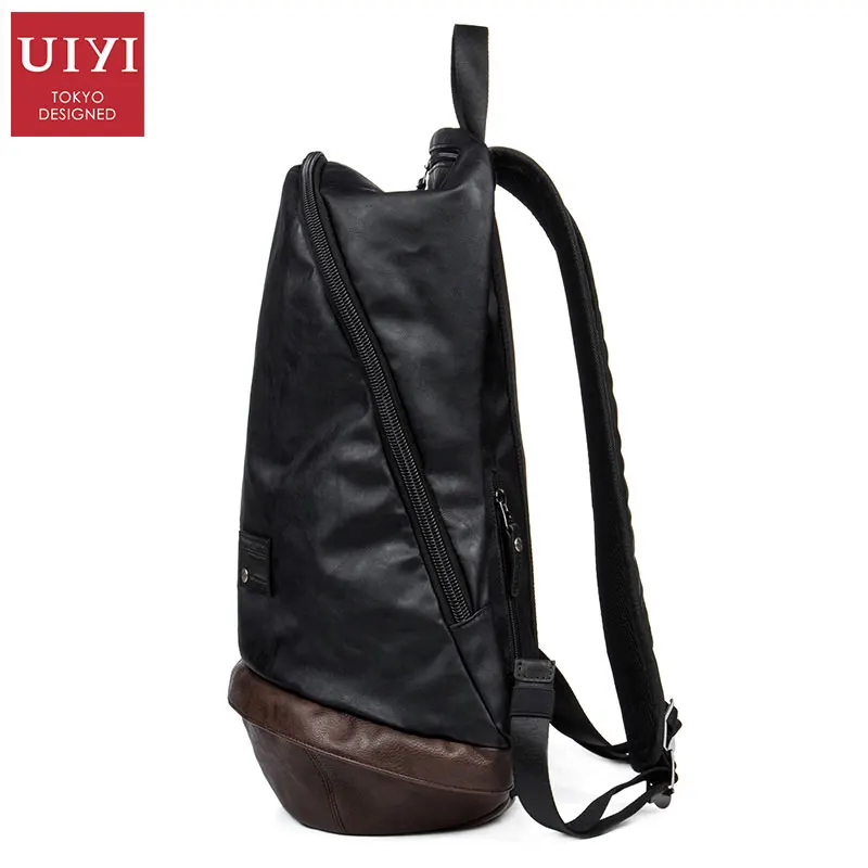 UIYI Фирменная Новинка Для мужчин рюкзак из искусственной кожи с черным пояском