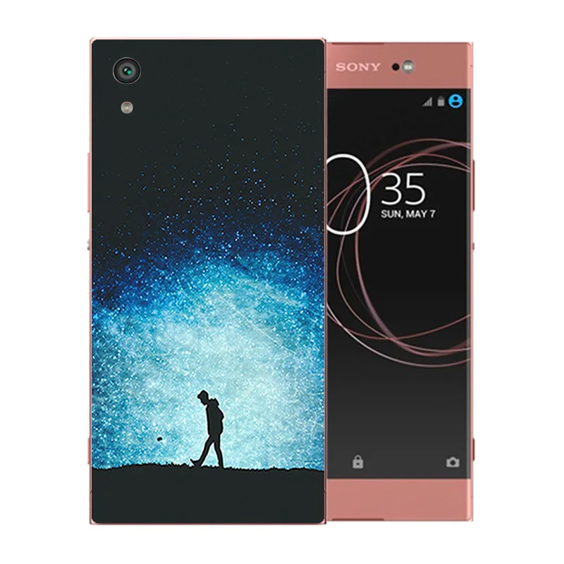 6 дюймов для Sony Xperia XA1 чехол телефона силиконовый с узором ночного неба G3221 G3212 G3223