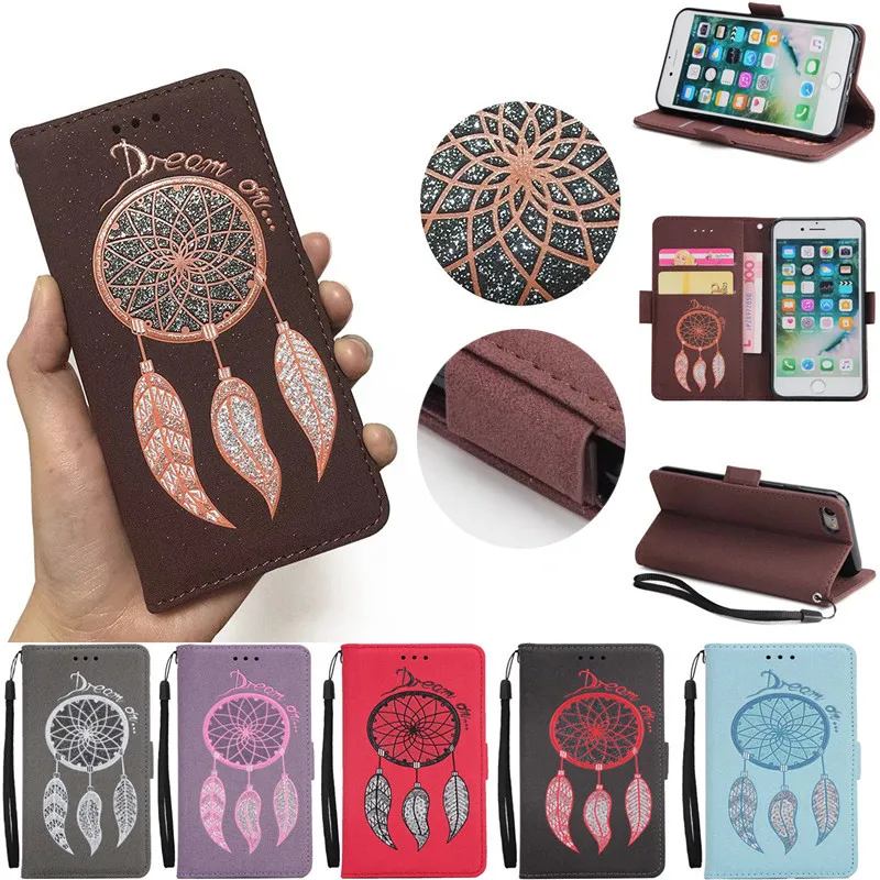 Чехол Кошелек из искусственной кожи с 3D держателем для карт и магнитной