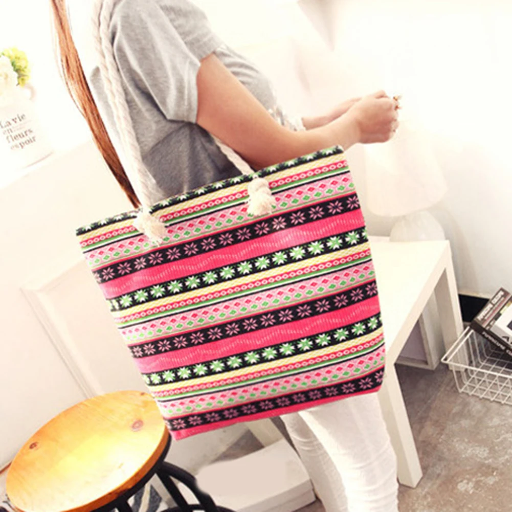 Высококачественные женские и мужские сумки с принтом этнические холщовые