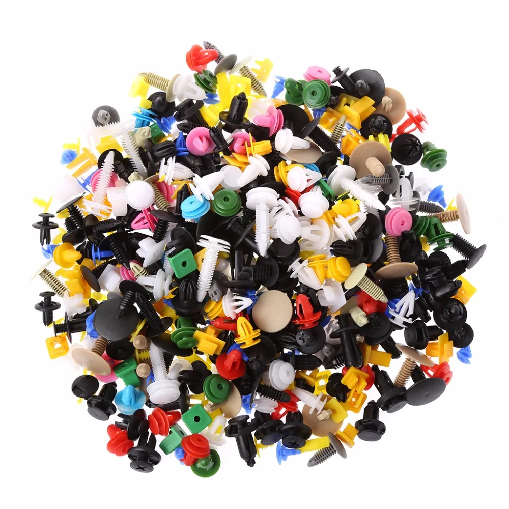 500Pcs/Set Universal Multicolor Car Door Plastic Bumper Rivets Automotive Panel Push Pin Retainer Trim Clip Fastener | Автомобили и