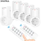 SMATRUL EU UK вилка 433 МГц умная Беспроводная 5 розетка 2 Пульт дистанционного управления электрическая розетка в стену 220 в 230 В LEDl огни для USB зарядного устройства