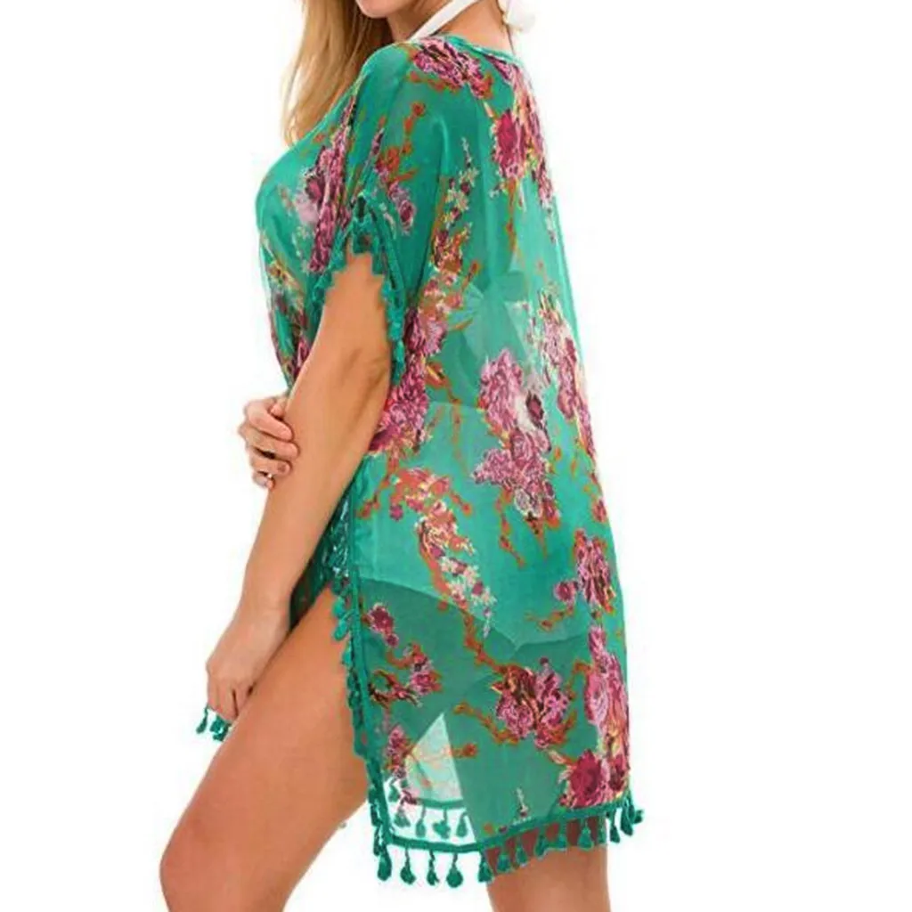 Женское пляжное платье FREE OSTRICH с бахромой и круглым вырезом|Женские платья| |