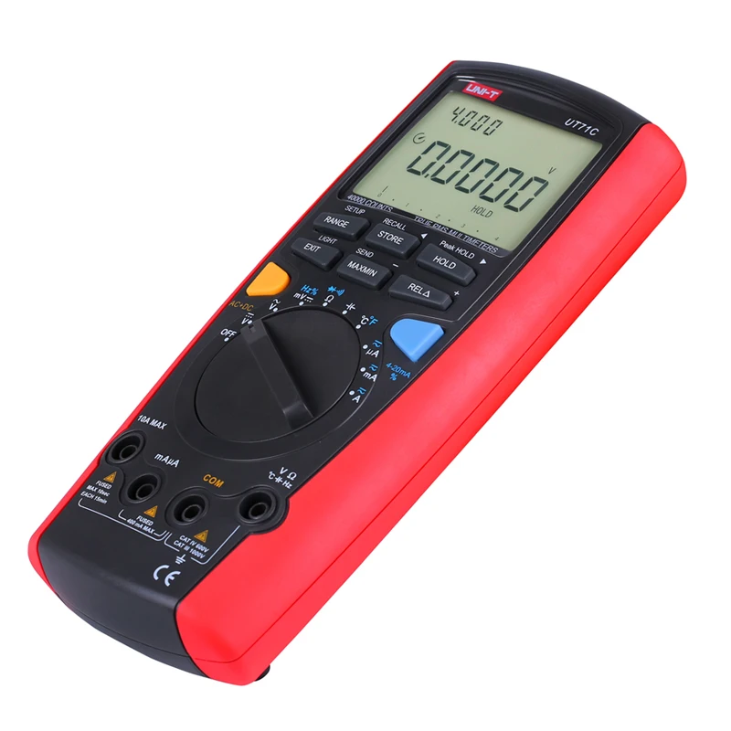 UNI-T UT71C lcd Интеллектуальные цифровые мультиметры True RMS AC DC Вольт Ампер Ом Емкость Темп метр с двойной подсветкой