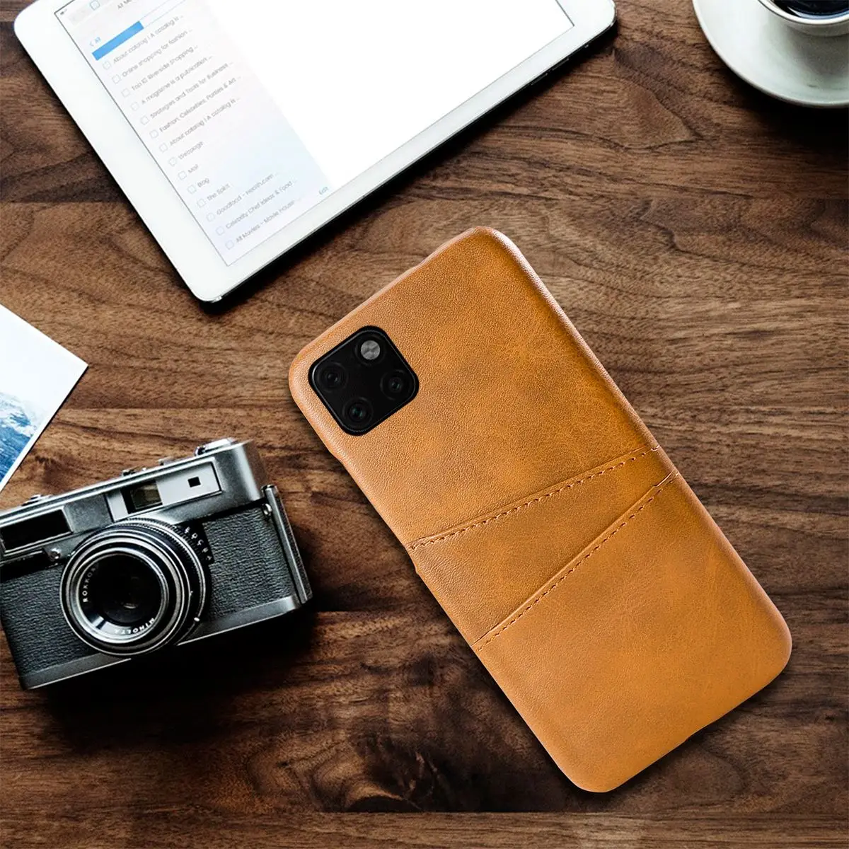 Чехол для iPhone 11 Pro Max Жесткий из ПУ кожи с покрытием телячьей защитой от царапин