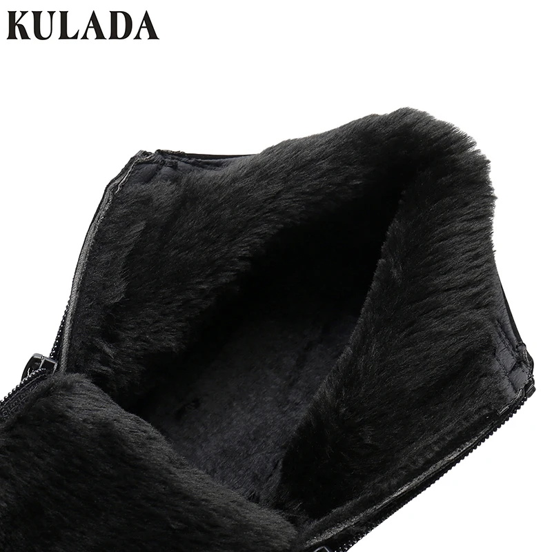 Мужские ботинки из искусственной кожи KULADA классические двойная молния с