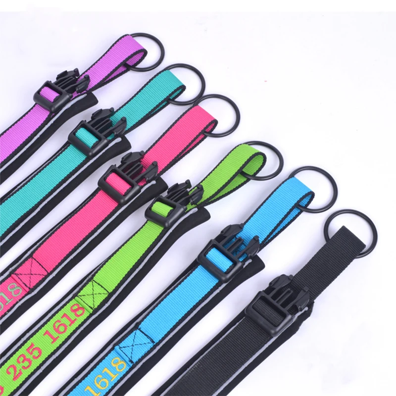 Reflective Nylon Personalized Engraved Dog Collar Custom Puppy Cat Pet Collars for Small Medium Large Dogs | Дом и сад
