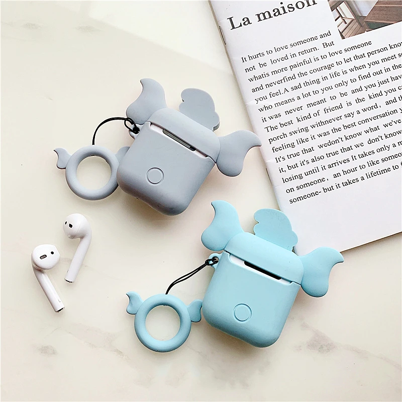 3D мультфильм Dumbo силиконовый чехол airpods для Apple Airpods1/2 беспроводные Bluetooth наушники для зарядки наушники защитный чехол