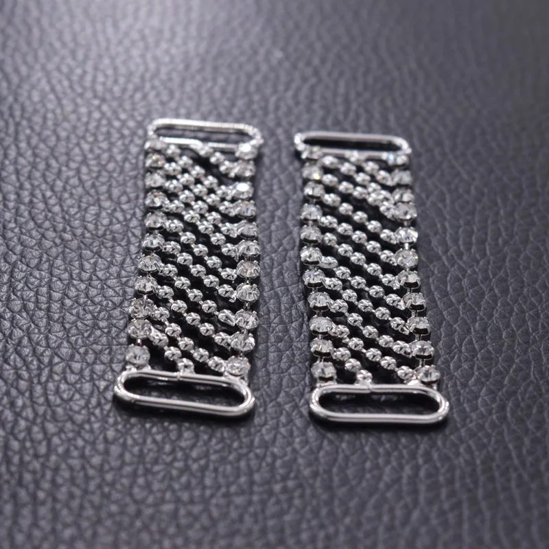 Цепочка из бисера с кристаллами 10 шт./лот соединители для бикини Пряжка страз