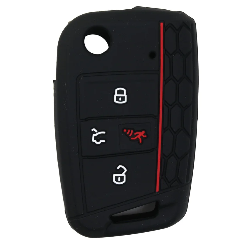 Моющийся силиконовый чехол для автомобильных ключей 1 шт. 4 кнопки VW Атлас Поло 2016