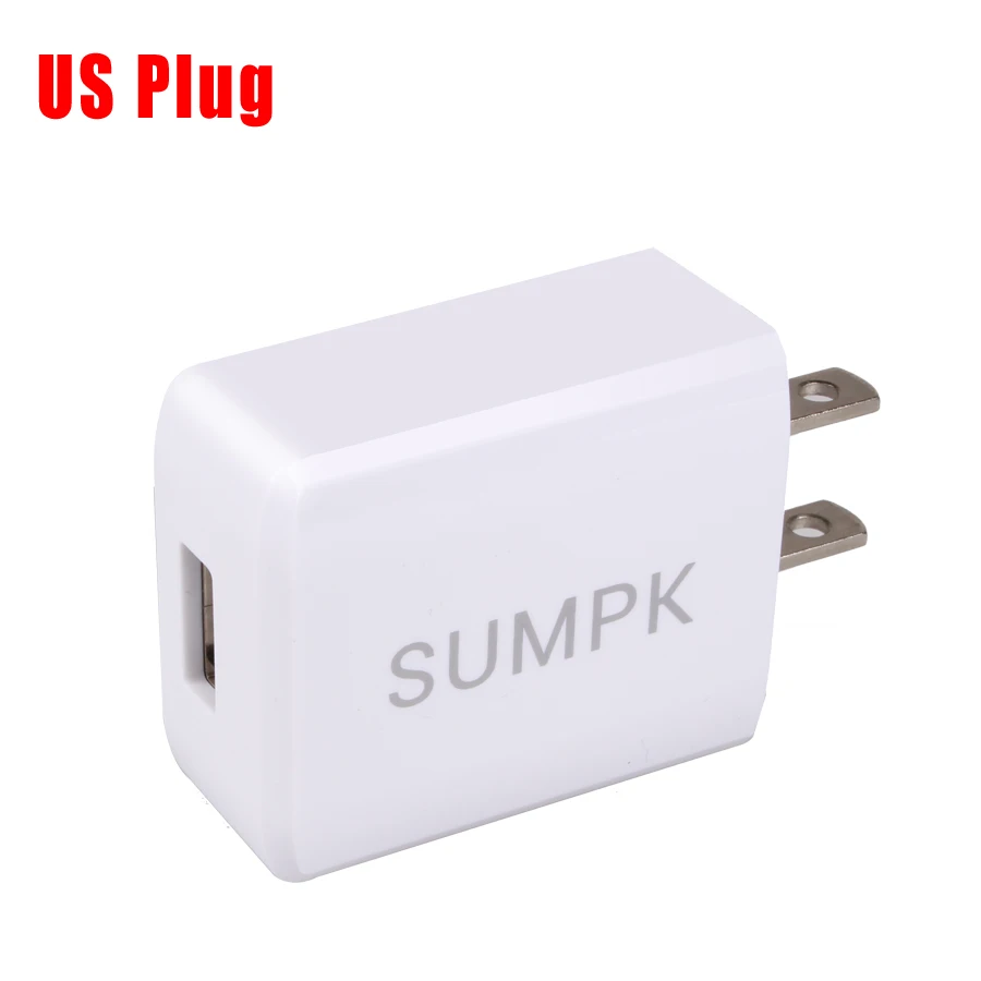 SUMPK 5V2. 1A USB настенное зарядное устройство EU US plug Универсальный мобильный телефон дорожный адаптер питания для iPhone 7 6 6plus для samsung LG htc - Тип штекера: US plug