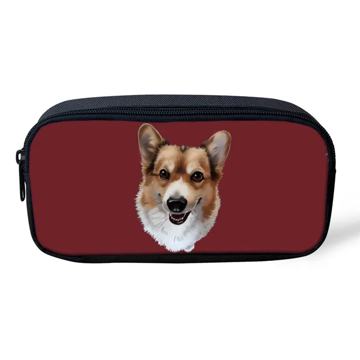 Z3883K Nopersonality Cute Corgi Dog School Bag Set Black Child Schoolbag for Teenager Girls Boys Junior Primary Children Kids Book Bags - Цвет: Z3883K