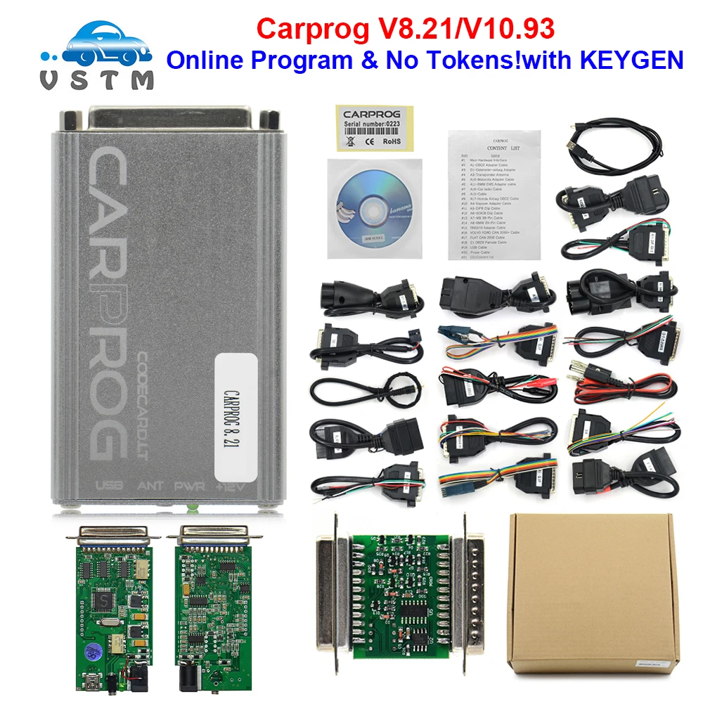 Carprog V8.21 с Keygen онлайн-программирование CarProg 8,21 и V10.05 дополнительная авторизация Carprog 10,93 Основной блок/полный комплект