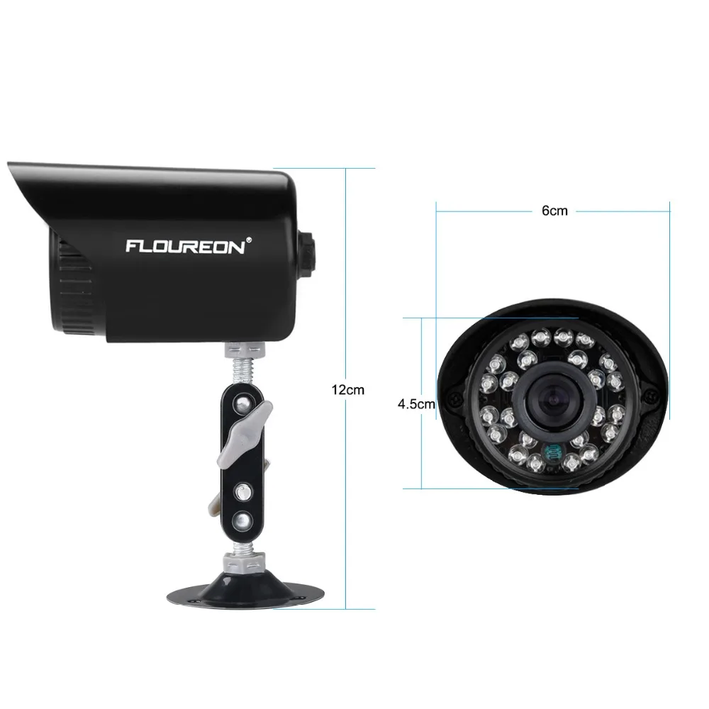 FLOUREON AHD 4CH CCTV 1080N HDMI DVR 1.0MP 1500TVL Открытый Всепогодный набор камеры видеонаблюдения домашняя система безопасности комплект видеонаблюдения