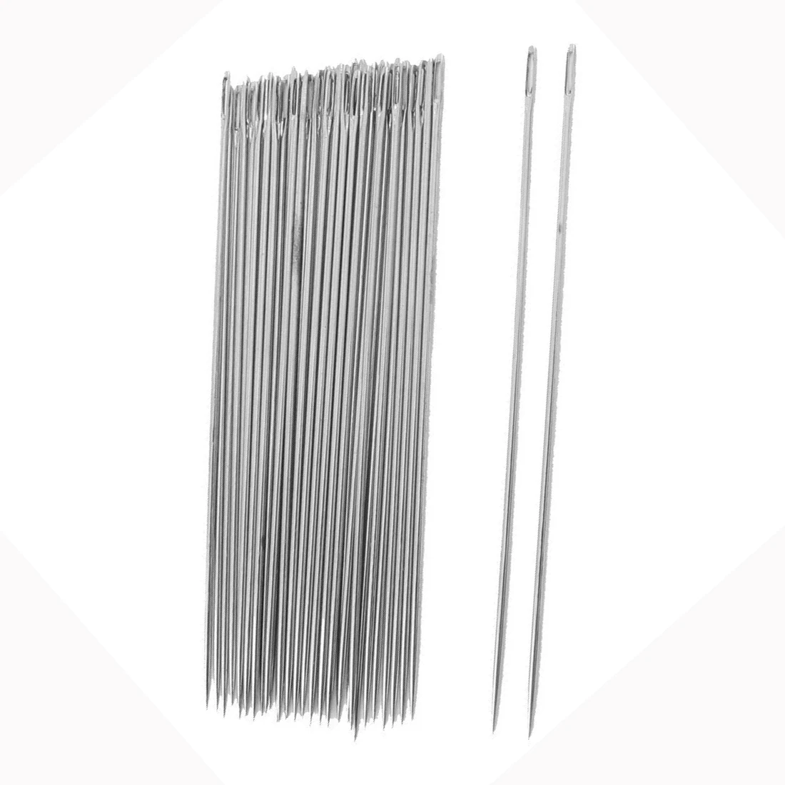 LHBL 30 шт. Серебряный тон Металлический швейные иглы 3 5 &quotДлинные|sewing needles|needle
