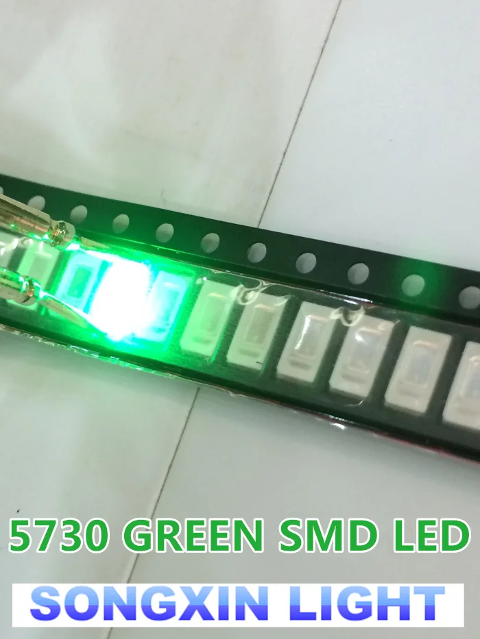 2000 шт. 5630/5730 SMD/SMT зеленый SMD 5730 светодиодный поверхностный монтаж 2 0 ~ 3 6 В 5730-нм