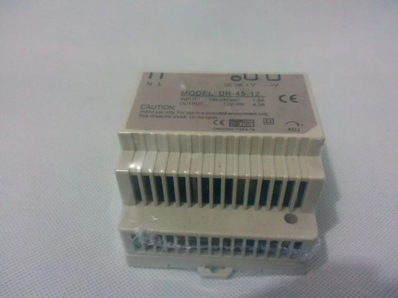 Высококачественный импульсный источник питания на Din-рейку с одним выходом DR-45-12