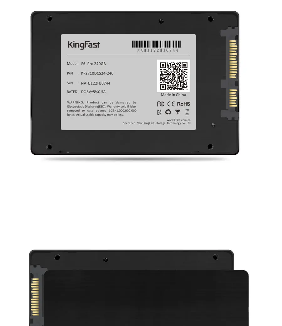 Kingfast сверхтонких металлических 2," SATA III SSD ЖЕСТКИЙ ДИСК ВНУТРЕННИЙ 120 ГБ 240 480 1 ТБ с Кэш SATA3 6 Гбит/с для ноутбуков и настольных