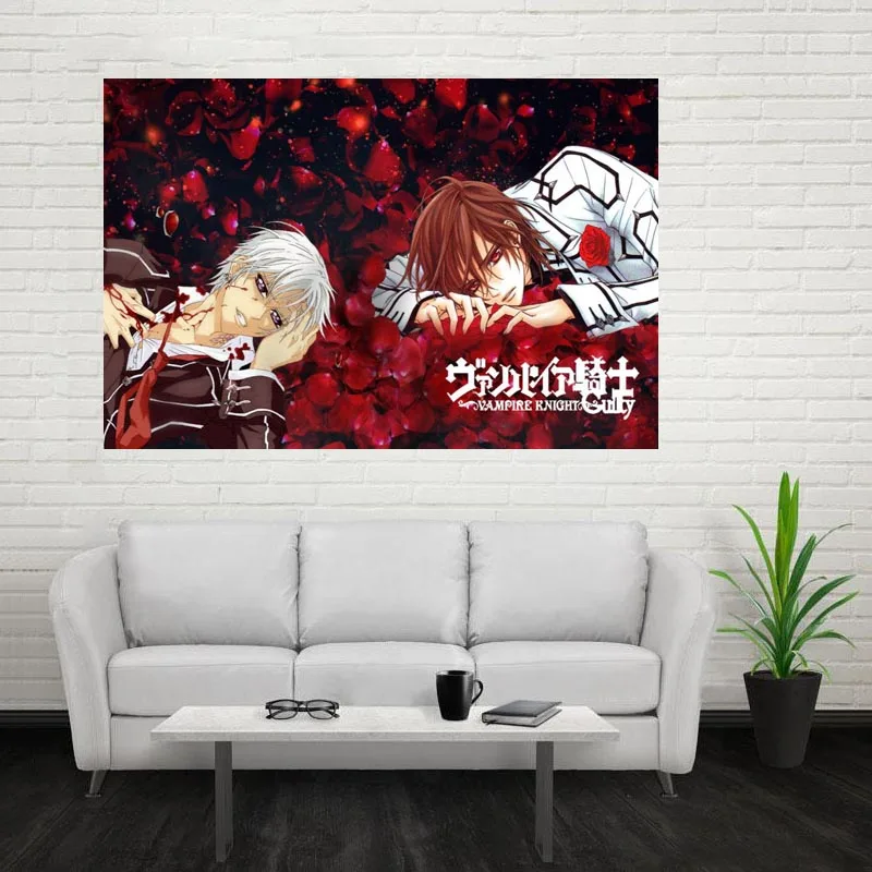 Хороший Vampire Knight плакат пользовательские холст плакат Книги по искусству украшения дома ткани Ткань плакат шелка с принтом Ткань принт - Цвет: Прозрачный