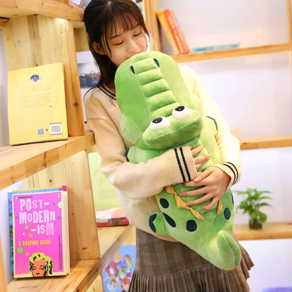 

85cm Creative Cute Crocodile Lying Section Plush Pillow Mat Plush Doll Stuffed Toy Cartoon Plush Toys Kids YESFEIER