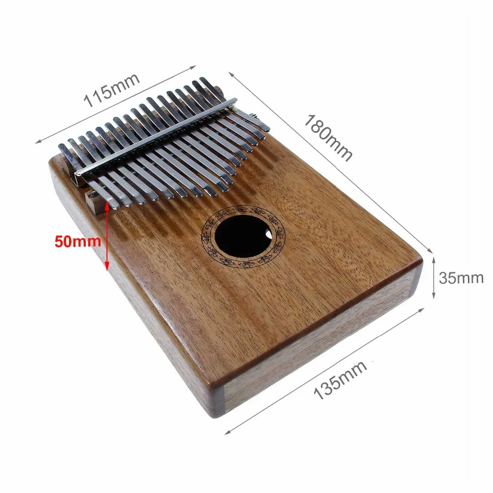 17 клавиш Kalimba большой палец пианино Mbira клавиатура из массива дерева