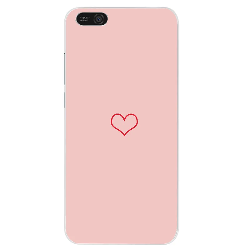 Розовый силиконовый чехол с сердечком для Huawei Y5 PRIME 2018 5 45 дюйма мягкий ТПУ Y prime |