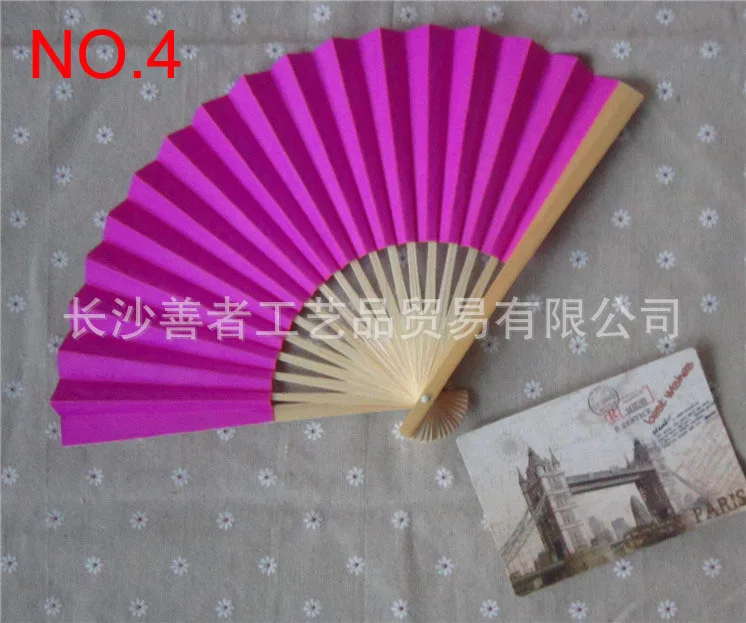 

1000 PCS/LOT T Wedding Paper Fan,Bride Hand Fan with bamboo ribs,Craft Fan wedding bridal shower favor party gift