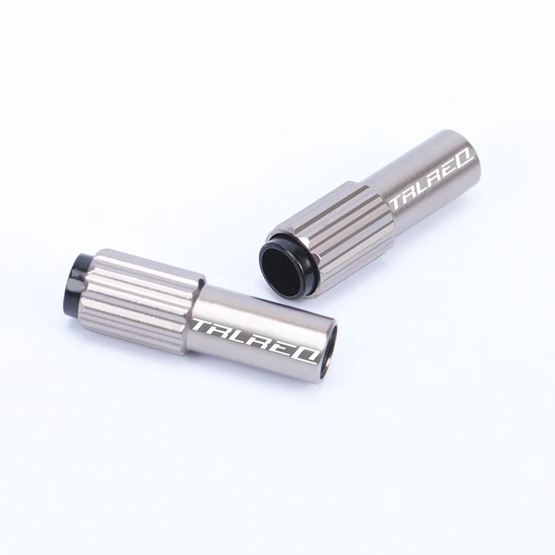 Titanium 2 шт MTB дорожный велосипед переключатель Regolatore кабель переключения колпачок соединитель линии тонкой микро регулировки болты 4 мм 4,5 мм - Цвет: Titanium