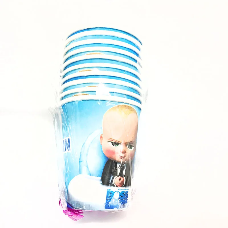 10 шт./упак. одноразовые стаканчики для мальчиков с надписью boss baby украшения дня