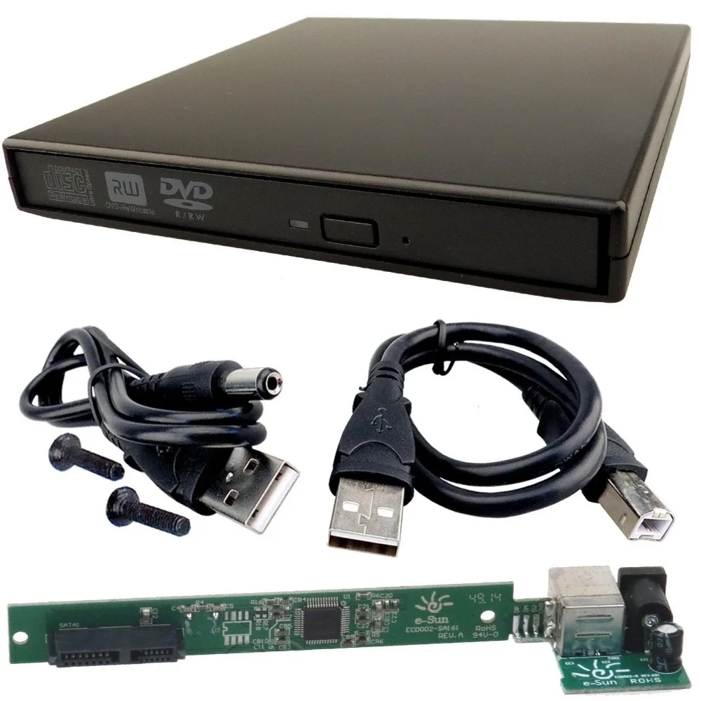 9 0/9 5 мм USB 2 0 Внешний Оптический привод коробка чехол Blu Ray CD DVD RW к SATA жесткий диск