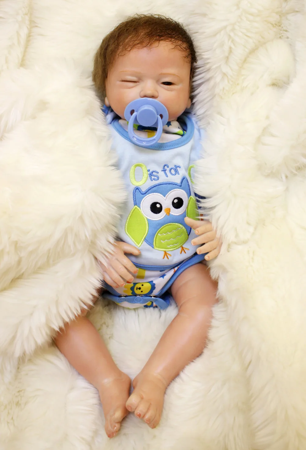 18 дюймов 45 см реалистичные детские куклы Reborn Младенцы Bebe один глаз открывающийся