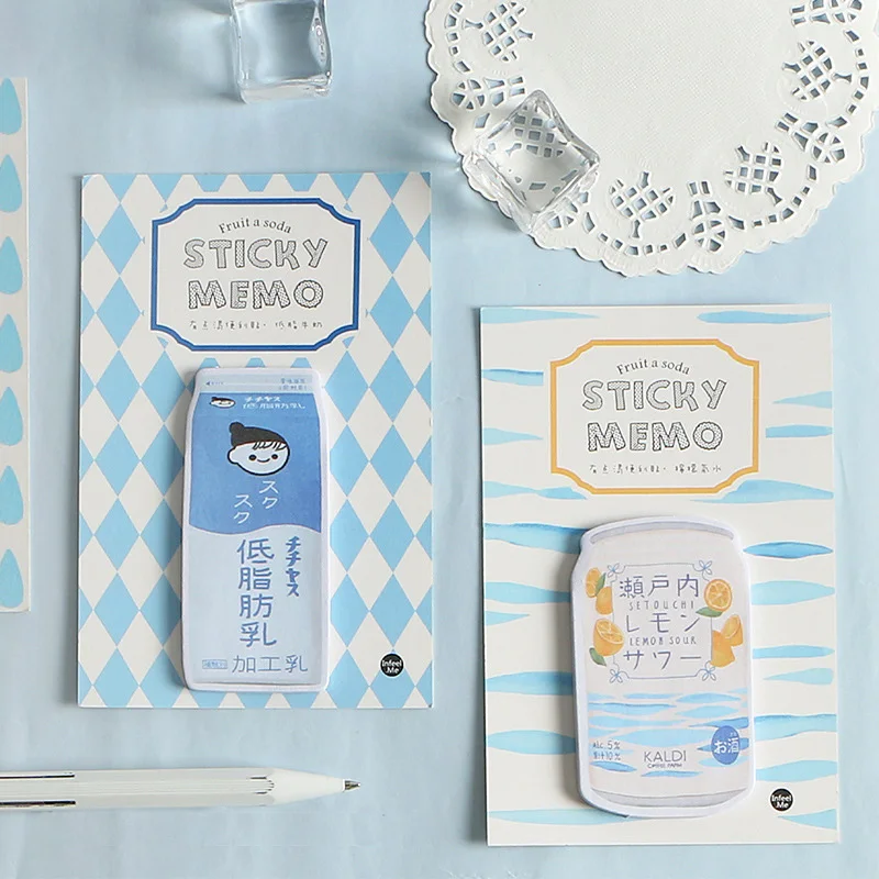 Маленькая жаждущая серия Kawaii Sticky Notes креативный офисный декор памятка Pad доставка