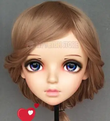 Miao10) женский сладкий девушка смолы половина головы кигуруми BJD средства ухода для век Crossdress косплэй японского аниме роль маска Лолиты с - Цвет: Special makeup