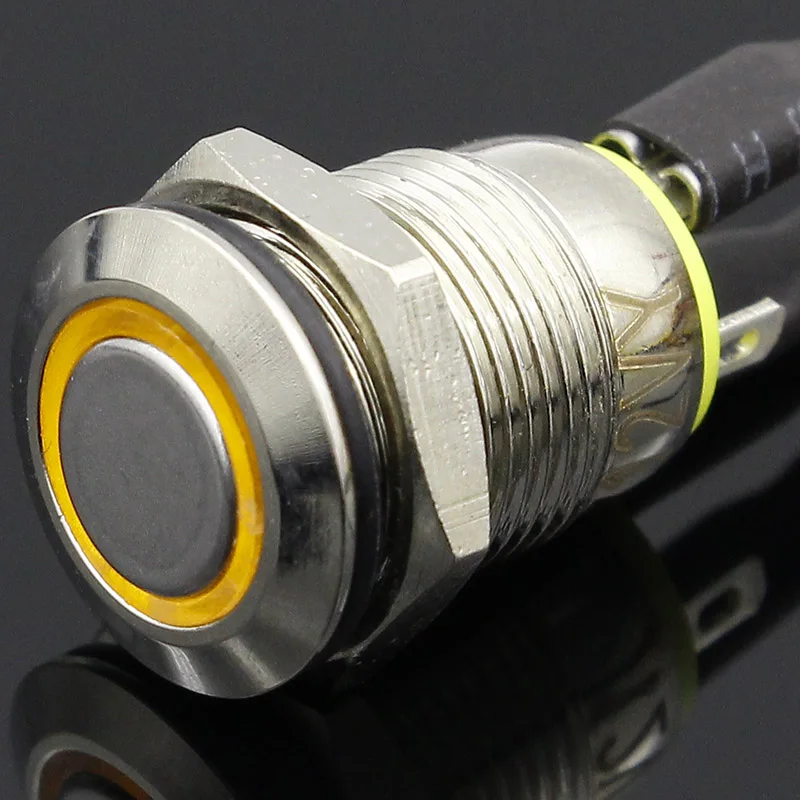 

Металлический кнопочный переключатель ELEABC 12 мм с подсветкой