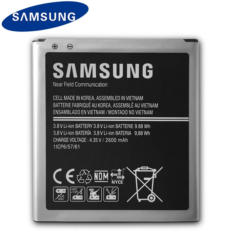 SAMSUNG оригинальный аккумулятор для телефона EB-BG530CBU EB-BG530BBE 2600 мАч Galaxy Grand Prime J3 2016