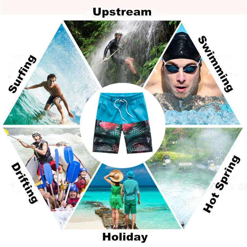 Мужские шорты для плавания на молнии размера плюс быстросохнущие плавательные