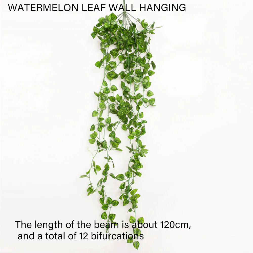 3 watermelon leaf 1 Набор искусственных растений для дома, свадьбы, сада, вечерние украшения, искусственный цветок, сделай сам, флористика, тип стены, подарок, листья, лист Слика - Цвет: 3 watermelon leaf